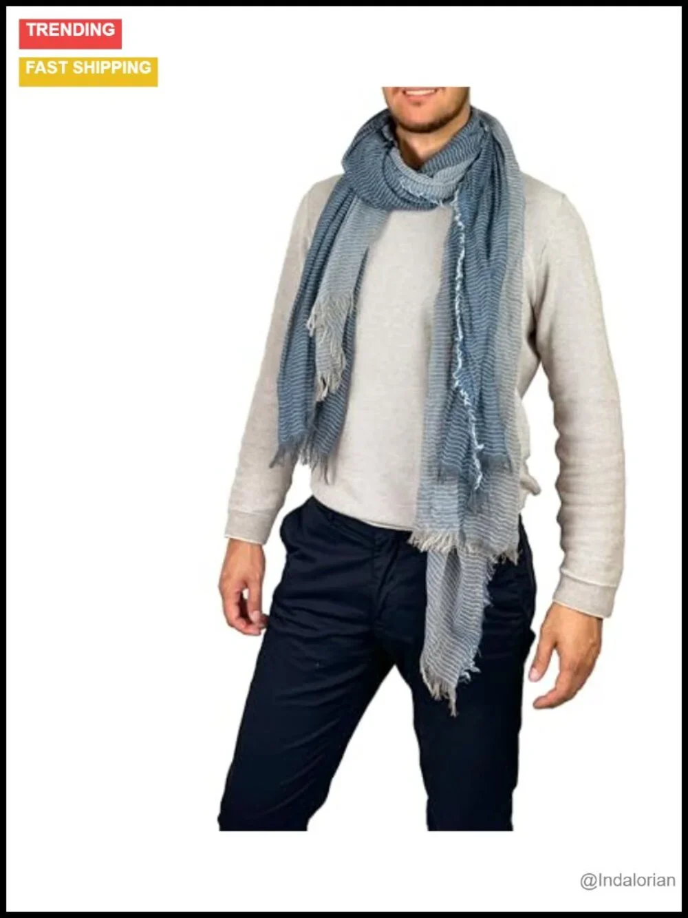 Lightweight Paisley Fashion Scarf for Men